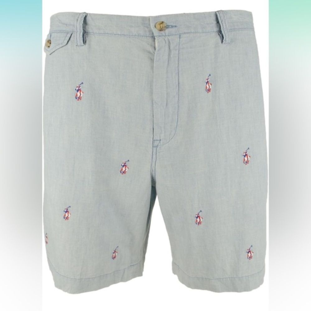 Ralph Lauren Polo Men's Gray Front Pockets Classic Fit Inseam Shorts Size 30 NWT
